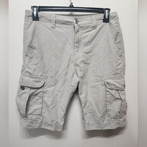 Unvibe Cargo Shorts Size 30 Gray Casual Classic ‎ Drawstring Lightweight B779